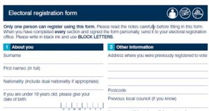 electoral registration form